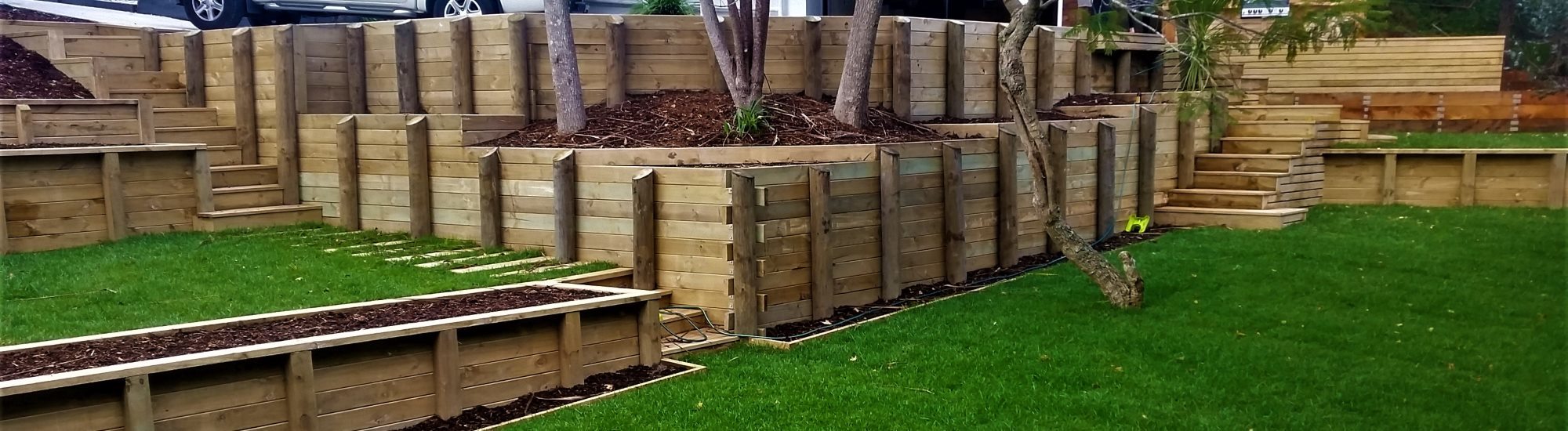 Retaining Walls Auckland Timber, Keystone, Gabion retaining wal