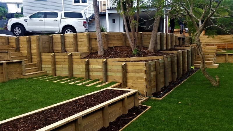 Retaining Walls Auckland Timber Keystone Gabion - Small Timber Retaining Wall Retaining Walls Auckland Timber Keystone Gabion - Small Timber Retaining Wall